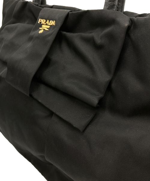 PRADA（プラダ）PRADA (プラダ) リボンナイロントートバッグ ブラック サイズ:-の古着・服飾アイテム