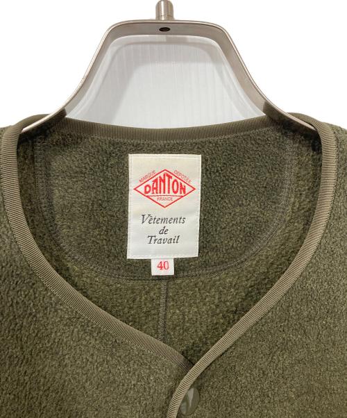 DANTON（ダントン）DANTON (ダントン) FLEECE COLLARLESS JACKET グリーン サイズ:40の古着・服飾アイテム