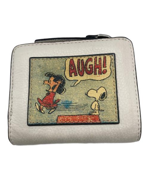 MARC JACOBS（マークジェイコブズ）MARC JACOBS (マークジェイコブズ) スヌーピー2つ折り財布/The Box Peanuts Mini Compact Wallet  ホワイトの古着・服飾アイテム
