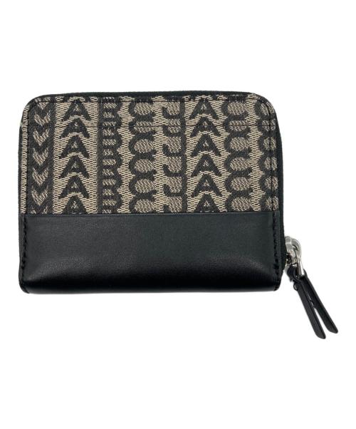 MARC JACOBS（マークジェイコブズ）MARC JACOBS (マークジェイコブズ) THE MONOGRAM JACQUARD ZIP AROUND WALLET ブラックの古着・服飾アイテム