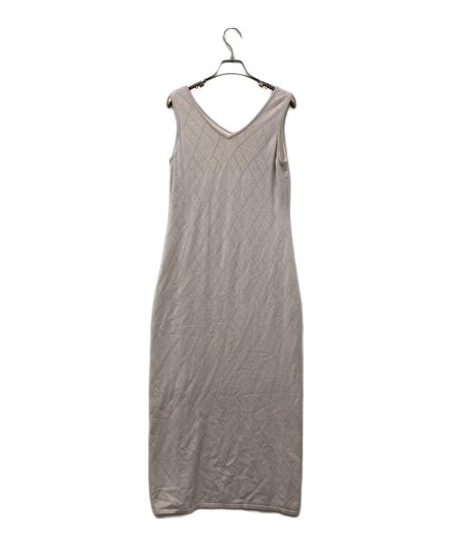 HER LIP TO（ハーリップトゥ）Her lip to (ハーリップトゥ) Diamond Pattern Knit Dress Set ベージュ サイズ:Mの古着・服飾アイテム