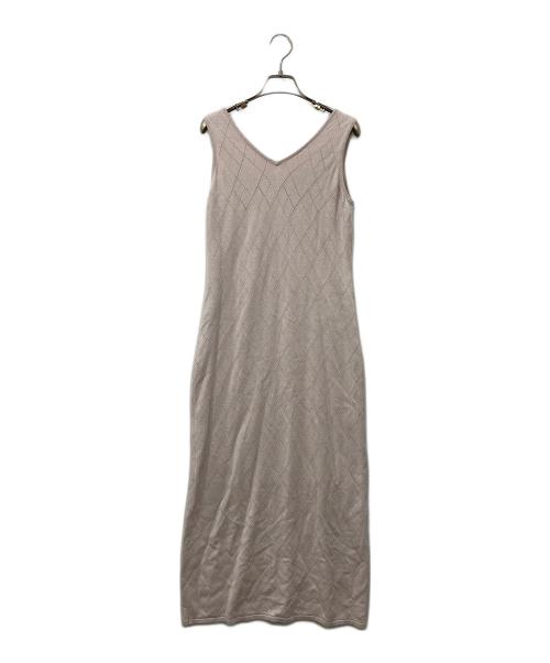 HER LIP TO（ハーリップトゥ）Her lip to (ハーリップトゥ) Diamond Pattern Knit Dress Set ベージュ サイズ:Mの古着・服飾アイテム