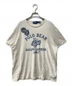 POLO RALPH LAURENポロ・ラルフローレン）の古着「プリントTシャツ」｜ホワイト×ブルー