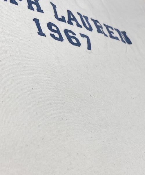 POLO RALPH LAUREN（ポロ・ラルフローレン）POLO RALPH LAUREN (ポロ・ラルフローレン) プリントTシャツ ホワイト×ブルー サイズ:Lの古着・服飾アイテム