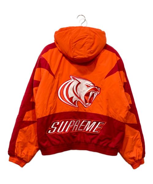 SUPREME（シュプリーム）Supreme (シュプリーム) Wildcat Sideline Puffer Jacket/ワイルドキャット サイドライン パファージャケット オレンジ×レッド サイズ:Lの古着・服飾アイテム