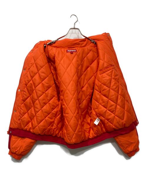 SUPREME（シュプリーム）Supreme (シュプリーム) Wildcat Sideline Puffer Jacket/ワイルドキャット サイドライン パファージャケット オレンジ×レッド サイズ:Lの古着・服飾アイテム