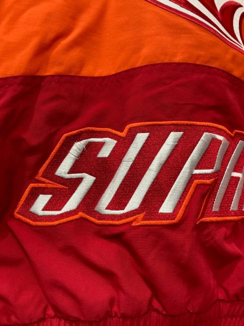 SUPREME（シュプリーム）Supreme (シュプリーム) Wildcat Sideline Puffer Jacket/ワイルドキャット サイドライン パファージャケット オレンジ×レッド サイズ:Lの古着・服飾アイテム