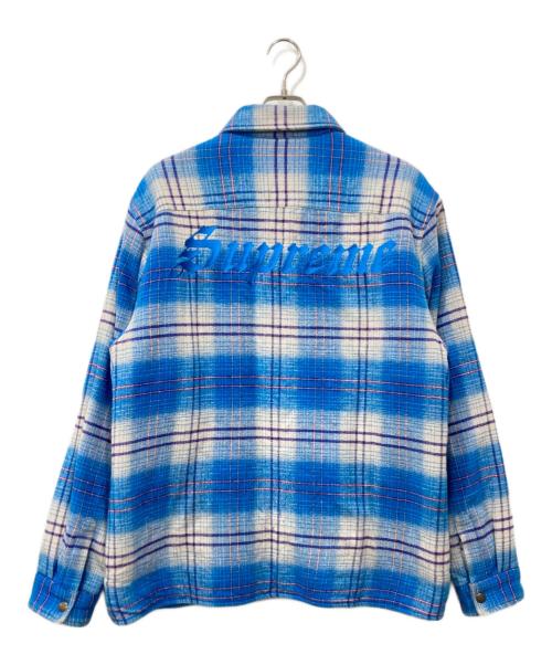 SUPREME（シュプリーム）Supreme (シュプリーム) Lined Flannel Snap Shirt/ラインドフランネルスナップシャツ ブルー サイズ:Lの古着・服飾アイテム