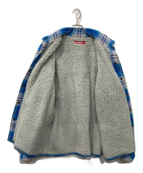 SUPREME（シュプリーム）Supreme (シュプリーム) Lined Flannel Snap Shirt/ラインドフランネルスナップシャツ ブルー サイズ:Lの古着・服飾アイテム