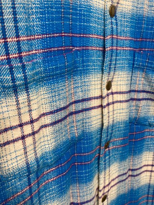 SUPREME（シュプリーム）Supreme (シュプリーム) Lined Flannel Snap Shirt/ラインドフランネルスナップシャツ ブルー サイズ:Lの古着・服飾アイテム