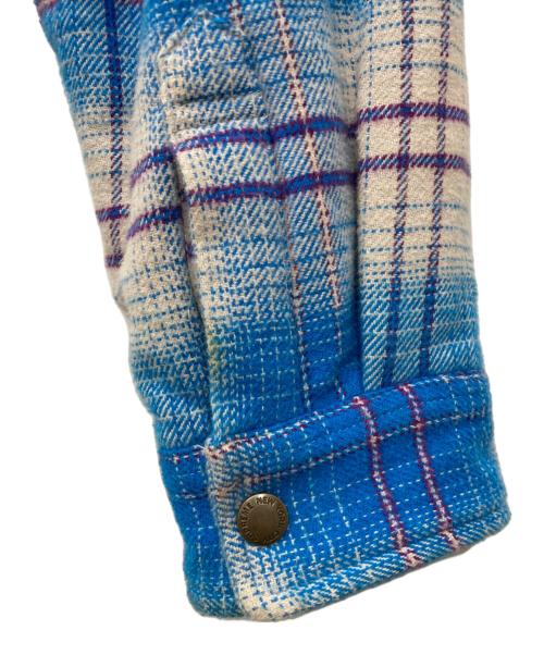 SUPREME（シュプリーム）Supreme (シュプリーム) Lined Flannel Snap Shirt/ラインドフランネルスナップシャツ ブルー サイズ:Lの古着・服飾アイテム