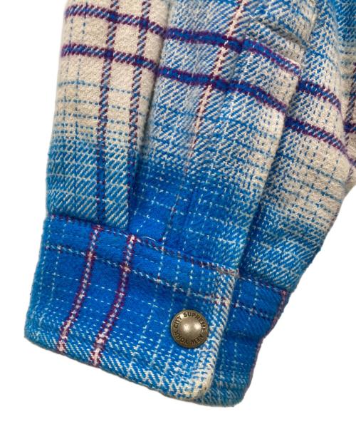 SUPREME（シュプリーム）Supreme (シュプリーム) Lined Flannel Snap Shirt/ラインドフランネルスナップシャツ ブルー サイズ:Lの古着・服飾アイテム