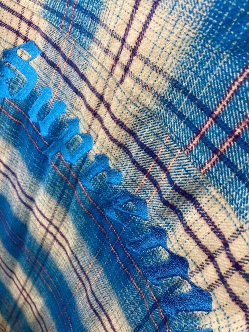 SUPREME（シュプリーム）Supreme (シュプリーム) Lined Flannel Snap Shirt/ラインドフランネルスナップシャツ ブルー サイズ:Lの古着・服飾アイテム