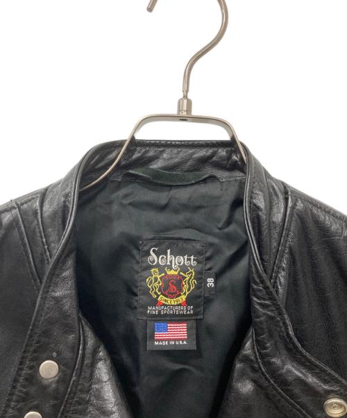 Schott（ショット）Schott (ショット) STAND ONESTAR/スタンドワンスター ライダースジャケット ブラック サイズ:38の古着・服飾アイテム