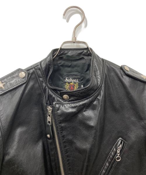 Schott（ショット）Schott (ショット) STAND ONESTAR/スタンドワンスター ライダースジャケット ブラック サイズ:38の古着・服飾アイテム