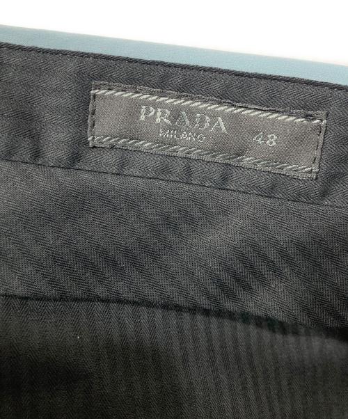 PRADA（プラダ）PRADA (プラダ) ボタンフライスラックス グリーン サイズ:48の古着・服飾アイテム