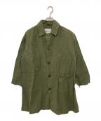 Barbourバブアー）の古着「コットンリネンステンカラーコート」｜カーキ