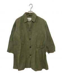 Barbour（バブアー）の古着「コットンリネンステンカラーコート」｜カーキ