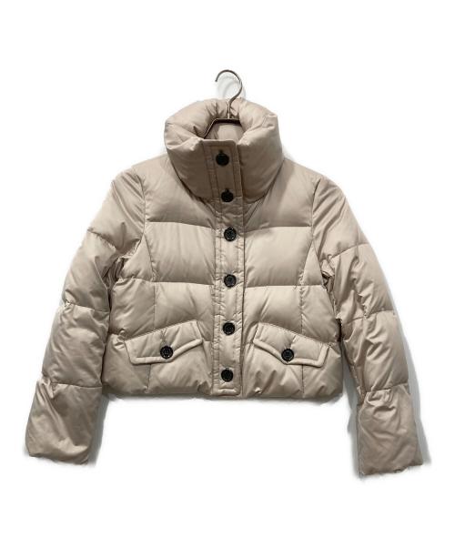 BURBERRY LONDON（バーバリーロンドン）BURBERRY LONDON (バーバリーロンドン) スタンドカラー ショートダウンジャケット アイボリー サイズ:38の古着・服飾アイテム