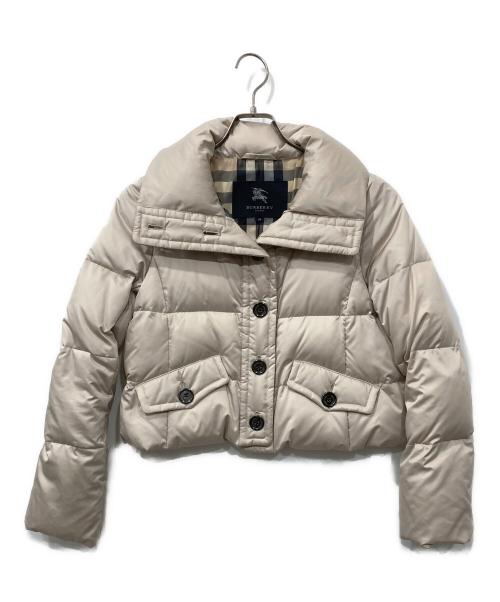 BURBERRY LONDON（バーバリーロンドン）BURBERRY LONDON (バーバリーロンドン) スタンドカラー ショートダウンジャケット アイボリー サイズ:38の古着・服飾アイテム