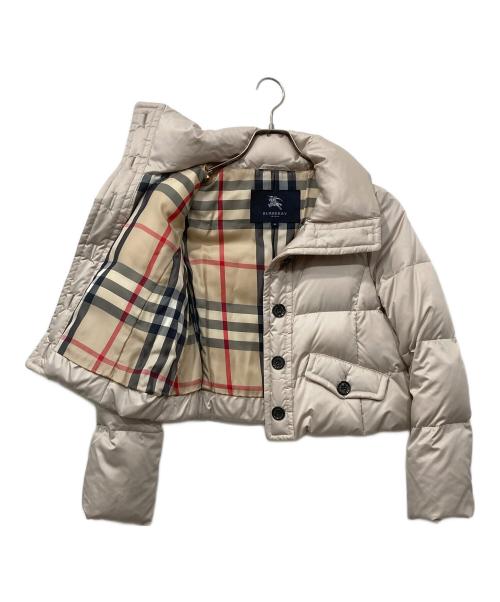 BURBERRY LONDON（バーバリーロンドン）BURBERRY LONDON (バーバリーロンドン) スタンドカラー ショートダウンジャケット アイボリー サイズ:38の古着・服飾アイテム