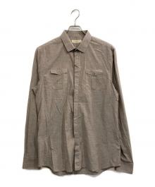 BURBERRY LONDON（バーバリーロンドン）の古着「比翼シャツ」｜グレージュ
