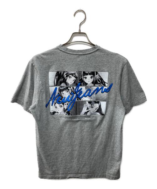 NewJeans（ニュージーンズ）newjeans (ニュージーンズ) プリントTシャツ グレー サイズ:Fの古着・服飾アイテム