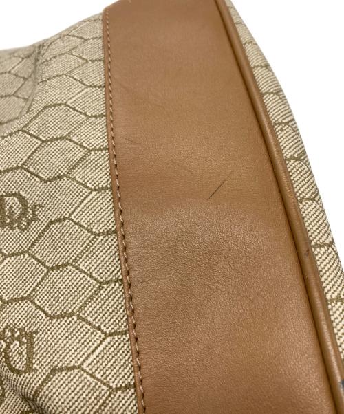 Christian Dior（クリスチャン ディオール）Christian Dior (クリスチャン ディオール) ハニカム柄 PVC×レザー 巾着バッグ ブラウン サイズ:-の古着・服飾アイテム