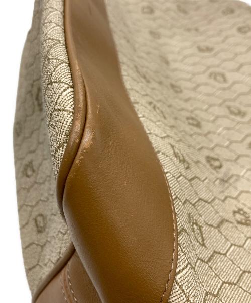 Christian Dior（クリスチャン ディオール）Christian Dior (クリスチャン ディオール) ハニカム柄 PVC×レザー 巾着バッグ ブラウン サイズ:-の古着・服飾アイテム