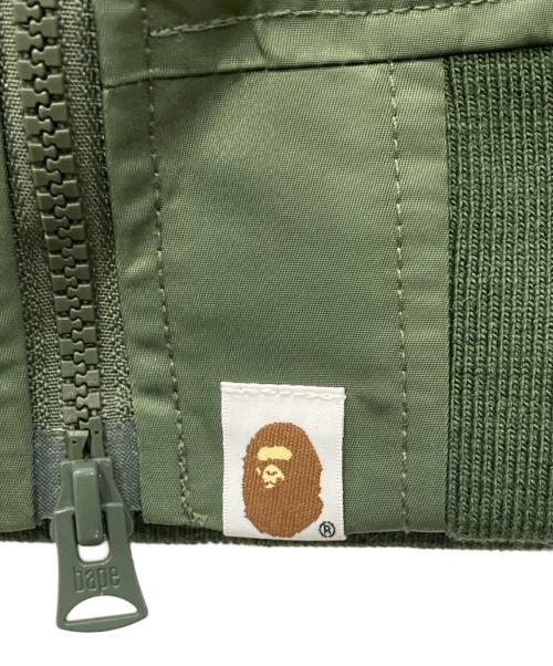 A BATHING APE（ア ベイシング エイプ）A BATHING APE (ア ベイシング エイプ) MA-1ジャケット グリーン サイズ:XLの古着・服飾アイテム