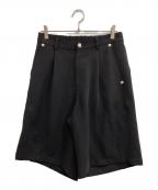 CONZコンズ）の古着「PANEL CUT WIDE SHORTS」｜ブラック