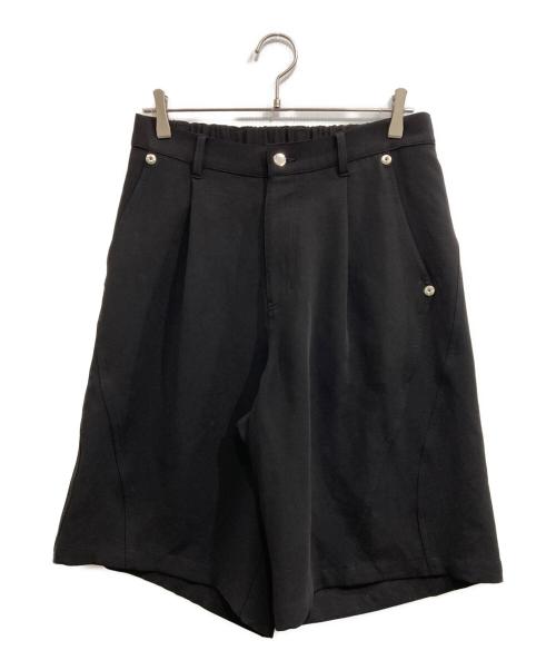 CONZ（コンズ）conz (コンズ) PANEL CUT WIDE SHORTS ブラック サイズ:3の古着・服飾アイテム