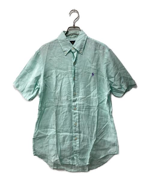 POLO RALPH LAUREN（ポロ・ラルフローレン）POLO RALPH LAUREN (ポロ・ラルフローレン) 半袖リネンシャツ ミントグリーン サイズ:Sの古着・服飾アイテム