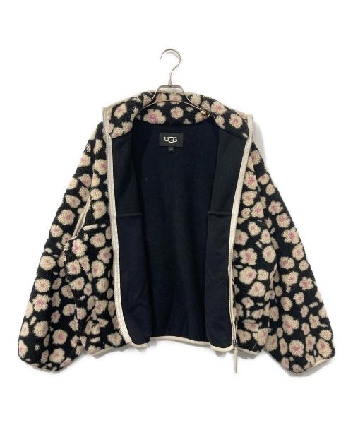 UGG（アグ）UGG (アグ) Marlene Uggfluff Jacket Print/マーレーン UGGフラッフ ジャケット プリント ブラック サイズ:Ｓの古着・服飾アイテム