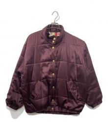 Salvatore Ferragamo（サルヴァトーレ フェラガモ）の古着「裏アニマル柄シルクジャケット」｜ボルドー