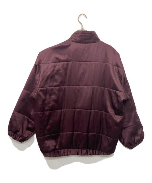 Salvatore Ferragamo（サルヴァトーレ フェラガモ）Salvatore Ferragamo (サルヴァトーレ フェラガモ) 裏アニマル柄シルクジャケット ボルドー サイズ:Lの古着・服飾アイテム