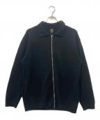 BATONER×UNITED ARROWSバトナ―×ユナイテッドアローズ）の古着「別注 ラムズ ジップポロカーディガン」｜ブラック