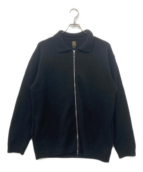 BATONER（バトナ―）BATONER (バトナ―) UNITED ARROWS (ユナイテッドアローズ) 別注 ラムズ ジップポロカーディガン ブラック サイズ:3の古着・服飾アイテム