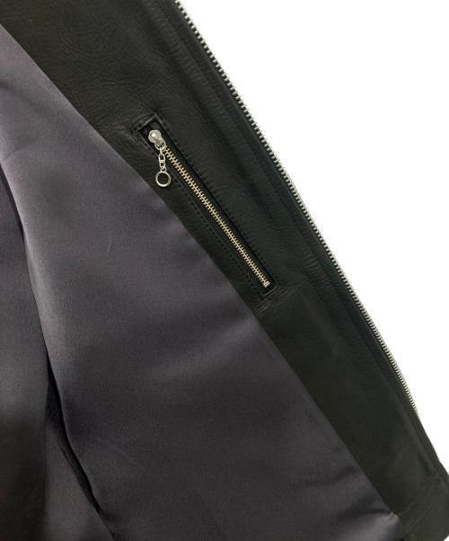 FAF（エフエーエフ）FAF (エフエーエフ) BEADED LEATHER FLIGHT JACKET/手刺繍ビーズワッペン レザーフライトジャケット ブラック サイズ:2の古着・服飾アイテム