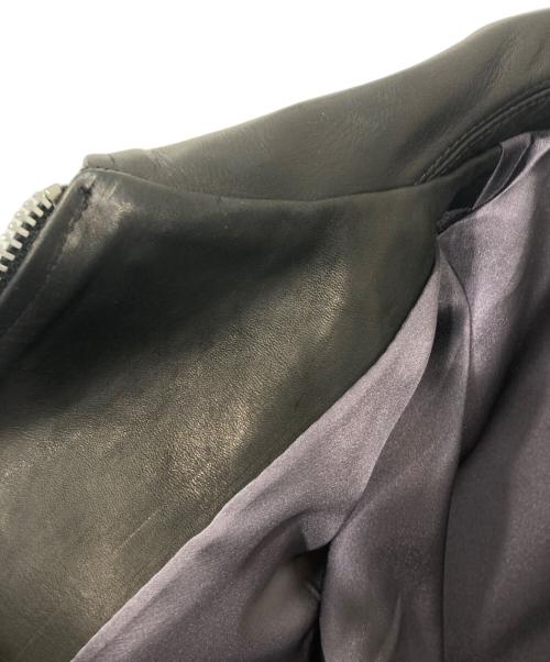 FAF（エフエーエフ）FAF (エフエーエフ) BEADED LEATHER FLIGHT JACKET/手刺繍ビーズワッペン レザーフライトジャケット ブラック サイズ:2の古着・服飾アイテム