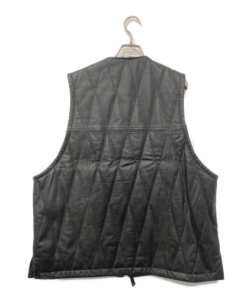 CCU（シーシーユー）CCU (シーシーユー) QUILTED VEST/レザーキルティングベスト ブラック サイズ:2の古着・服飾アイテム