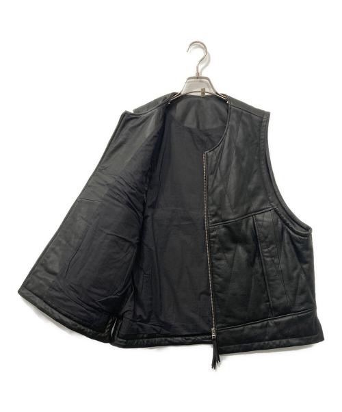 CCU（シーシーユー）CCU (シーシーユー) QUILTED VEST/レザーキルティングベスト ブラック サイズ:2の古着・服飾アイテム