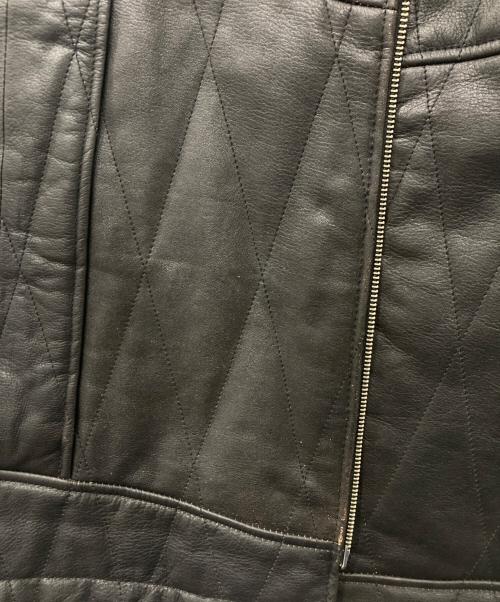 CCU（シーシーユー）CCU (シーシーユー) QUILTED VEST/レザーキルティングベスト ブラック サイズ:2の古着・服飾アイテム