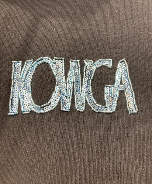 KOWGA（コウガ）KOWGA (コウガ) スパンコールロゴ パーカー ブラック サイズ:Mの古着・服飾アイテム