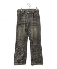 SKINS（スキンズ）の古着「ネップ加工デニムパンツ」｜グレー