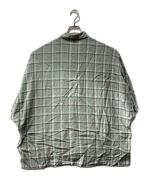 Name.（ネーム）Name. (ネーム) CHECK DOLMAN S/S BIG SHIRT/半袖シャツ ミントグリーン サイズ:1の古着・服飾アイテム