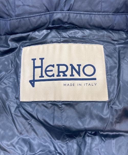HERNO（ヘルノ）HERNO (ヘルノ) 切替ダウンコート ネイビー サイズ:38の古着・服飾アイテム