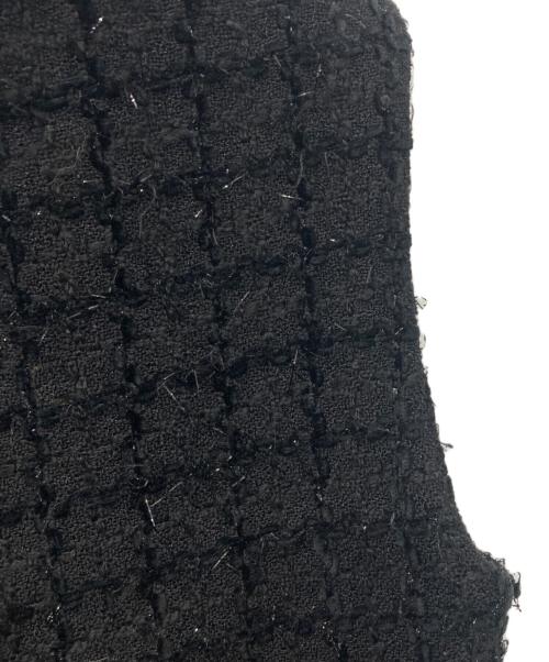 U-BIG（ユービッグ）U-Big (ユービッグ) ツイード×ボリュームFOXファージレ ブラック サイズ:FREEの古着・服飾アイテム