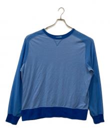 HOMELESS TAILOR（ホームレステイラー）の古着「KA-RA-MI TOP/切替カットソー」｜ブルー