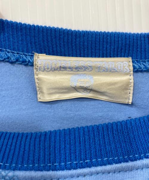 HOMELESS TAILOR（ホームレステイラー）HOMELESS TAILOR (ホームレステイラー) KA-RA-MI TOP/切替カットソー ブルー サイズ:Fの古着・服飾アイテム